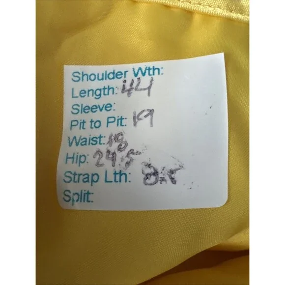 Vintage Robbie Bee Fit and Flare Polka Dot Yellow & White Midi Dress Zipper Sz14 - Picture 12 of 12